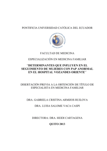 tesis pap seguimiento - Pontificia Universidad Católica del Ecuador