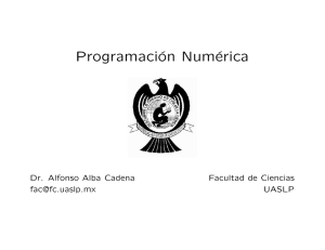 Programación Numérica - Facultad de Ciencias