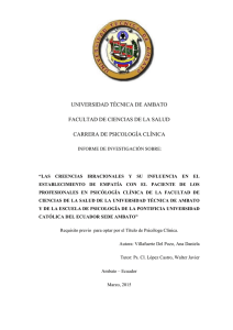 UNIVERSIDAD TÉCNICA DE AMBATO FACULTAD DE CIENCIAS