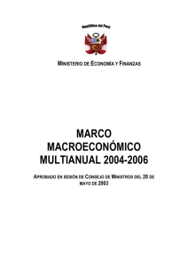 Marco Macroeconómico Multianual 2004-2006