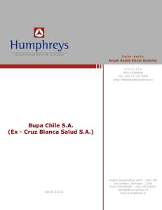 Bupa Chile SA (Ex - Cruz Blanca Salud SA)