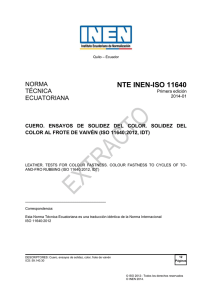 NTE INEN-ISO 11640 - Servicio Ecuatoriano de Normalización