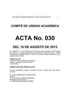 ACTA No. 030 - Universidad Libre