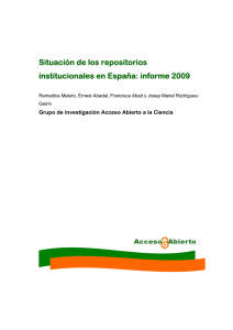 Situación de los repositorios institucionales en