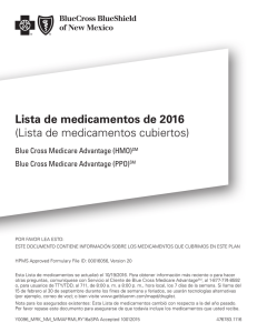 Lista de medicamentos cubiertos - Blue Cross and Blue Shield of