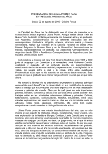 presentacion de liliana porter - Universidad Nacional de Córdoba