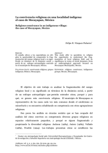 La convivencia religiosa en una localidad indígena: el caso de