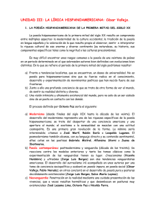 UNIDAD III: LA LÍRICA HISPANOAMERICANA: César Vallejo.