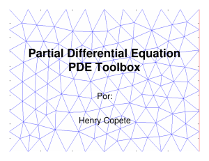 Partial Differential Equation PDE Toolbox
