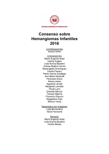 Consenso sobre Hemangiomas Infantiles – 2016