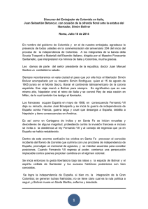 Discurso del Embajador de Colombia en Italia, Juan Sebastián