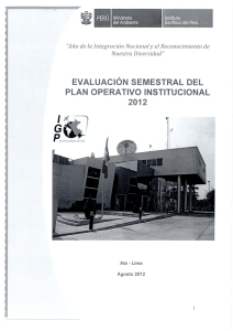 evaluacion semestral del plan operativo institucional 2012