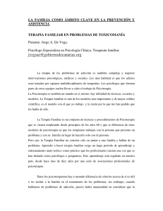 "Terapia familiar en el tratamiento de las Toxicomanías" [PDF ]