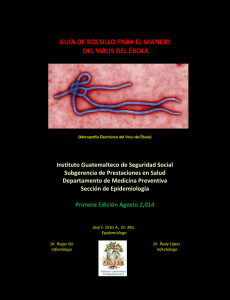 GUÍA DE BOLSILLO PARA EL MANEJO DEL VIRUS DEL ÉBOLA