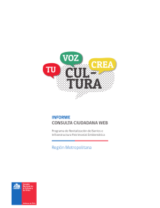 INFORME CONSULTA CIUDADANA WEB Región Metropolitana