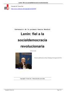Lenin: fiel a la socialdemocracia revolucionaria
