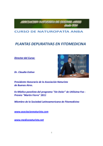CLASE 26 - PLANTAS DEPURATIVAS EN FITOMEDICINA