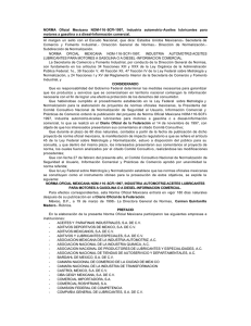 NORMA Oficial Mexicana NOM-116-SCFI-1997, Industria