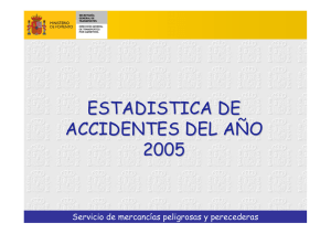 Estadística de accidentes del año 2005