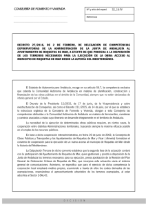 Decreto delegación competencias expropiatorias Roquetas de Mar