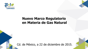 Nuevo marco regulatorio en materia de gas natural