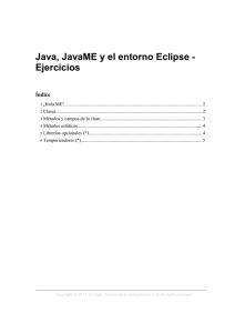 Java, JavaME y el entorno Eclipse