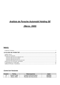 Análisis de Porsche Automobil Holding SE (Marzo, 2009)