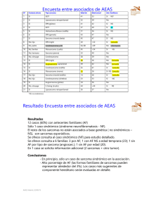 Encuesta a asociados de AEAS - Asociación Española de Afectados