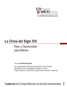 La China del Siglo XXI. Reto y oportunidad para México
