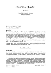 Ernst Toller y España1 - Revistas Científicas Complutenses
