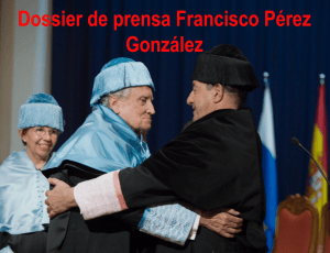 Dossier de prensa Francisco Pérez González