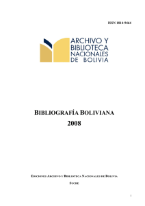 2008 - Asociacion de Estudios Bolivianos / Bolivian Studies