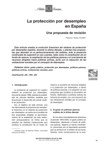 La protección por desempleo en España