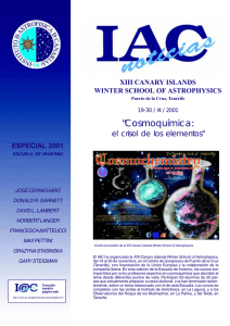Winter School 2001 - Instituto de Astrofísica de Canarias