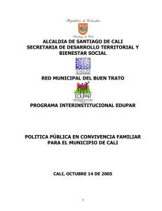 Politica Publica Familia - Alcaldía de Santiago de Cali