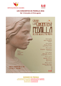 Dossier Conciertos de Pedrilla 2016