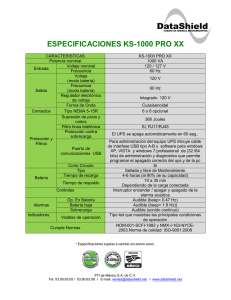 especificaciones ks-1000 pro xx