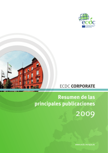Resumen de las principales publicaciones - ECDC