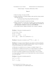Cálculo integral – Ecuaciones diferenciales, Tarea 4