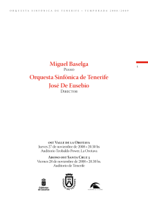 Miguel Baselga Orquesta Sinfónica de Tenerife José De Eusebio