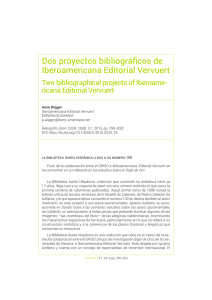 Dos proyectos bibliográficos de Iberoamericana Editorial Vervuert