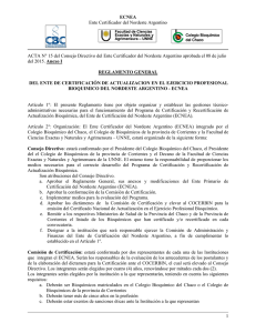 reglamento ecnea - Colegio Bioquímico del Chaco