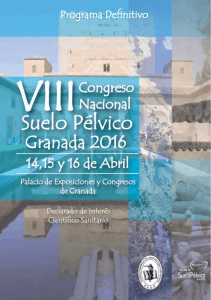 Programa Final - VIII Congreso Nacional Suelo Pélvico
