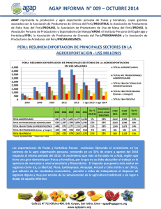 peru: resumen exportacion de principales
