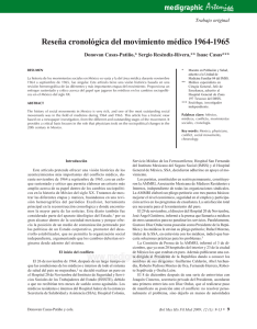 Reseña cronológica del movimiento médico 1964-1965