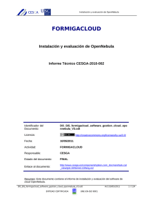 Instalación y evaluación de OpenNebula