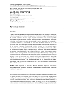 Tomasello, Kruger, Ratner - Cultural learning