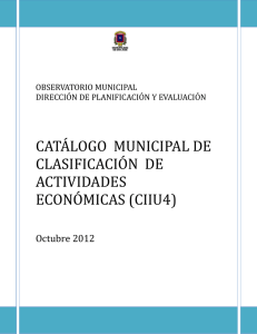 Catalogo Municipal de Clasificación de Actividades Económicas