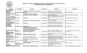Lista de Peritos - Poder Judicial del Estado de Hidalgo