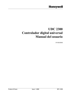 UDC2300 Controlador digital universal Manual del usuario